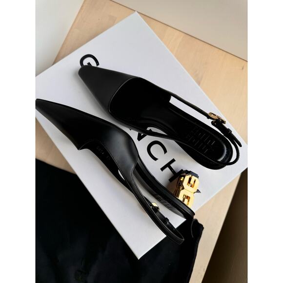 givenchy BLACK classic  G CUBE SLINGBACK PUMP size 35 - Picture 9 of 15